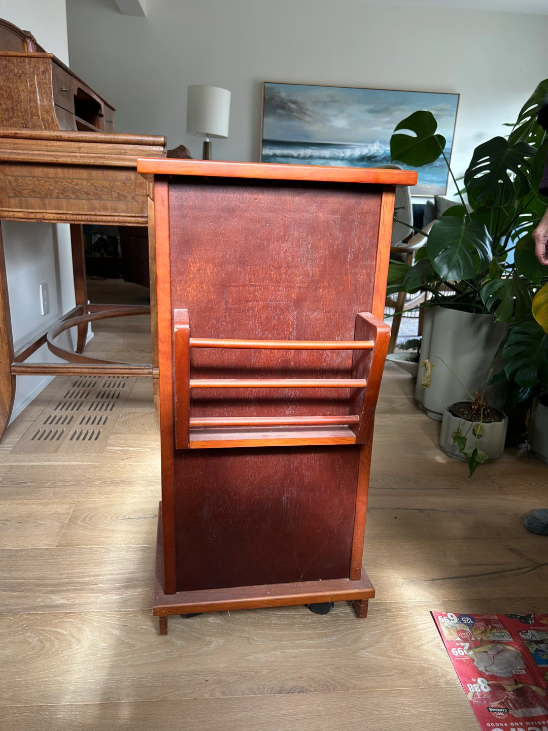 Wooden Magazine Rack with Drawer - photo 3