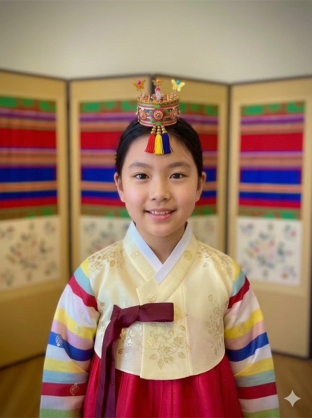 색동 족두리 / Korean Traditional Decorative Hair Accessories - photo 4