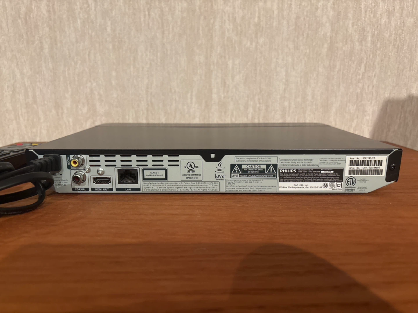 Philips Blu-ray Player with Remote - photo 2