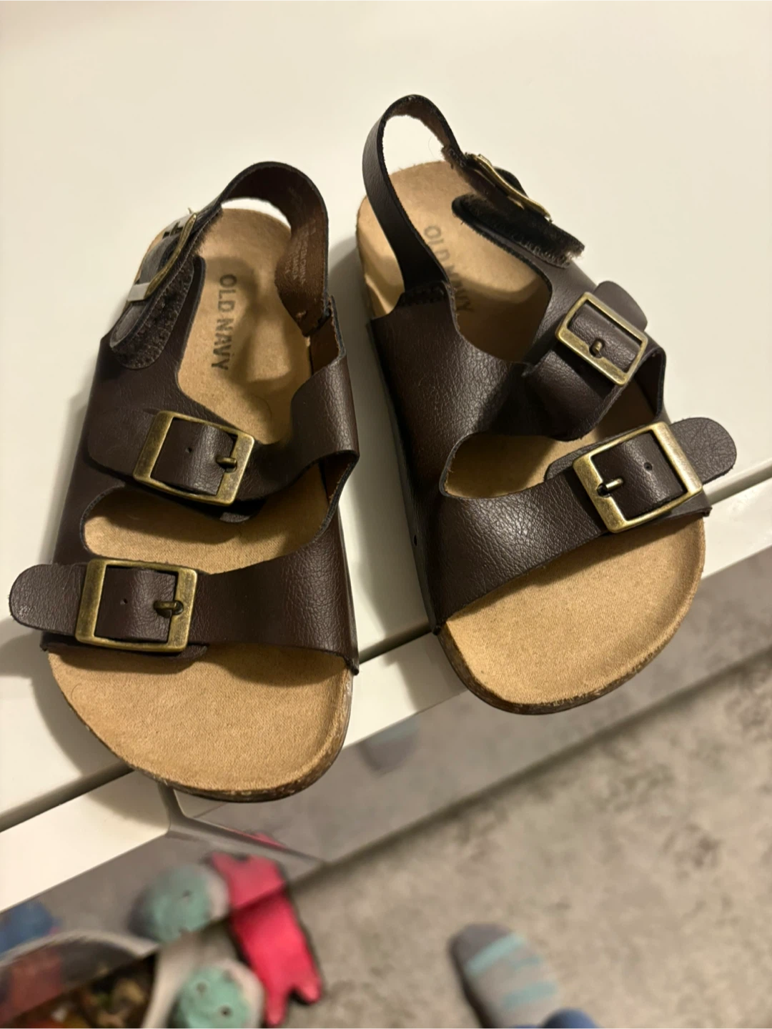 Old Navy Brown Cork Footbed Sandals - Size 8 Toddler