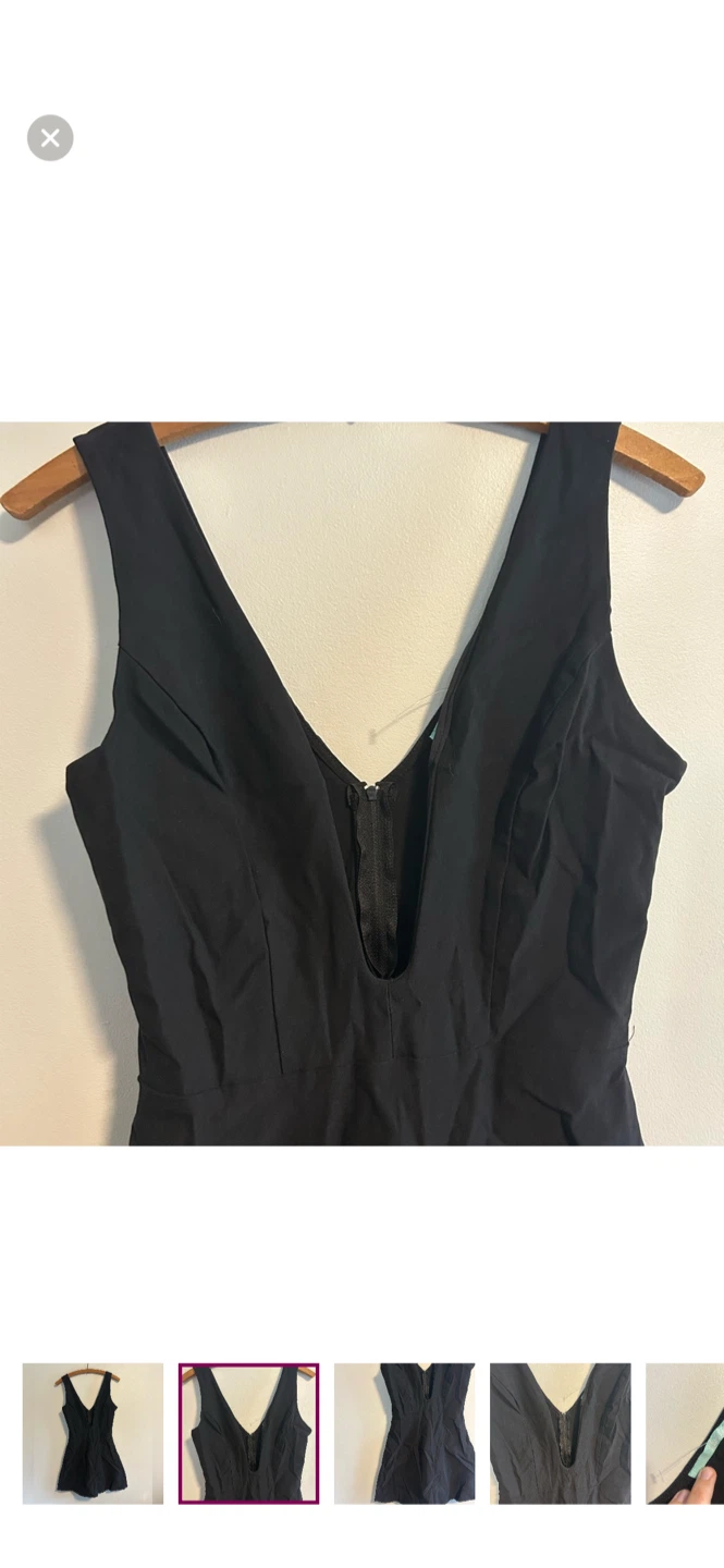 Lulu large black vneck flare dress - photo 2