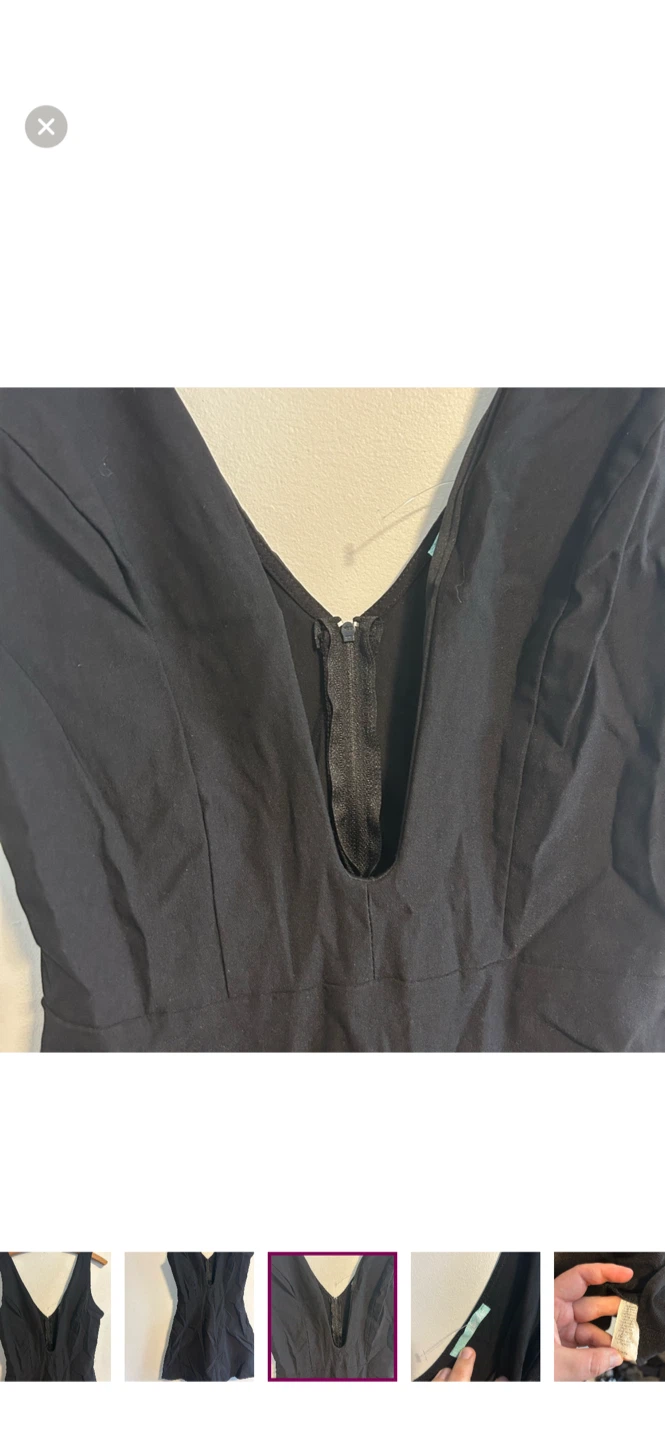 Lulu large black vneck flare dress - photo 4