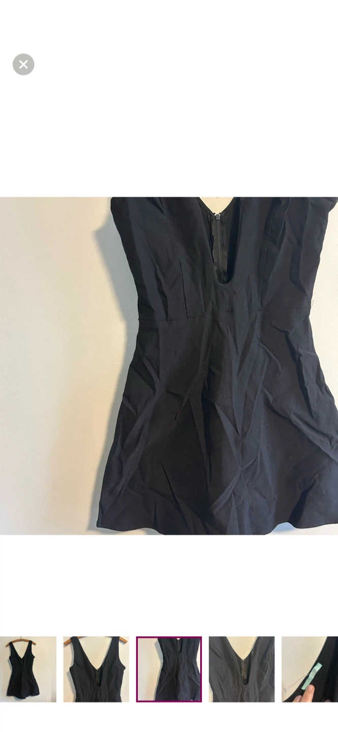 Lulu large black vneck flare dress - photo 3