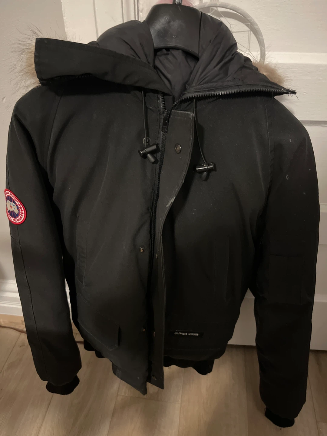 Canada Goose Black Parka Jacket with Fur Hood