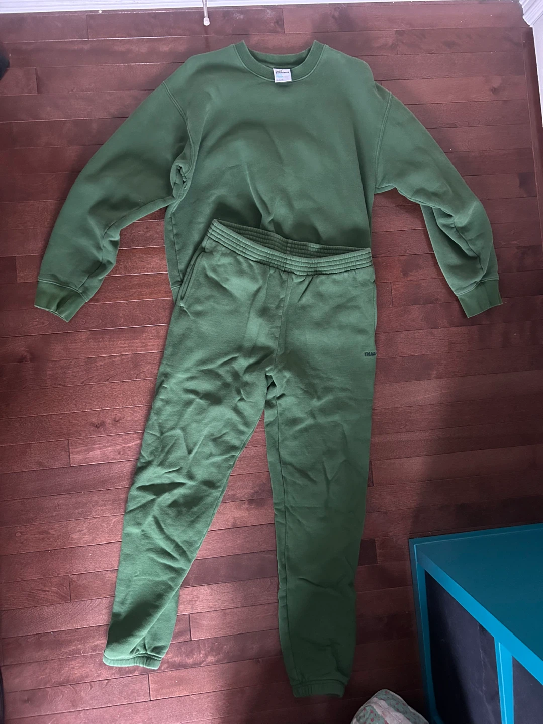 TNA Sweatfleece Perfect Fit Cozy Fleece Set - Green - Size M