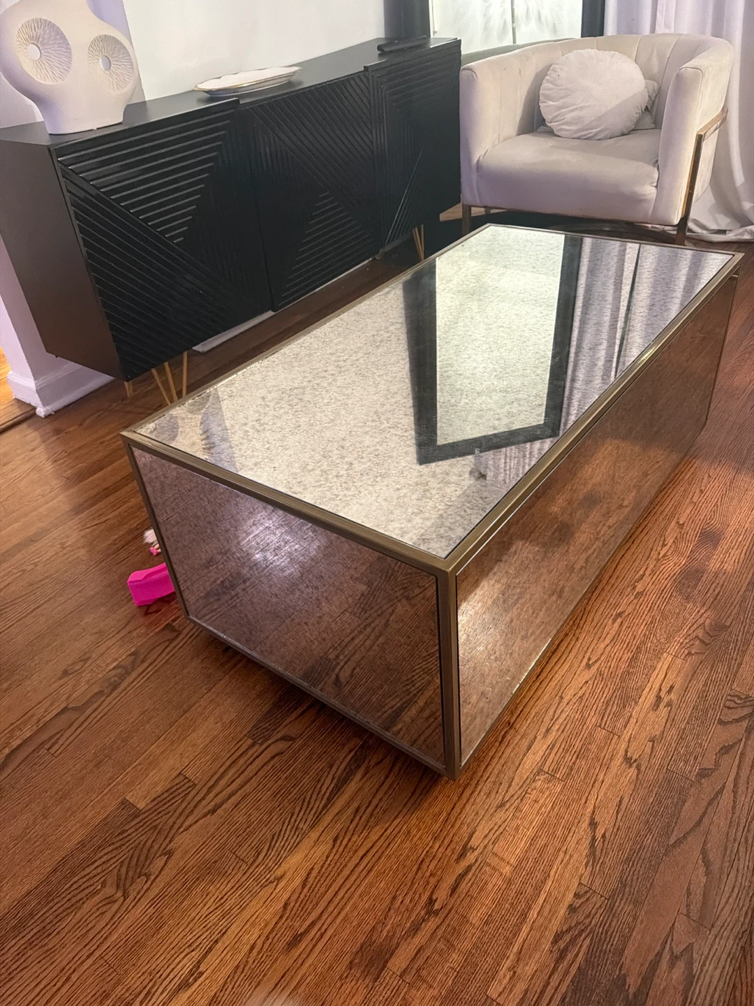 Mirrored Rectangular Coffee Table - photo 3