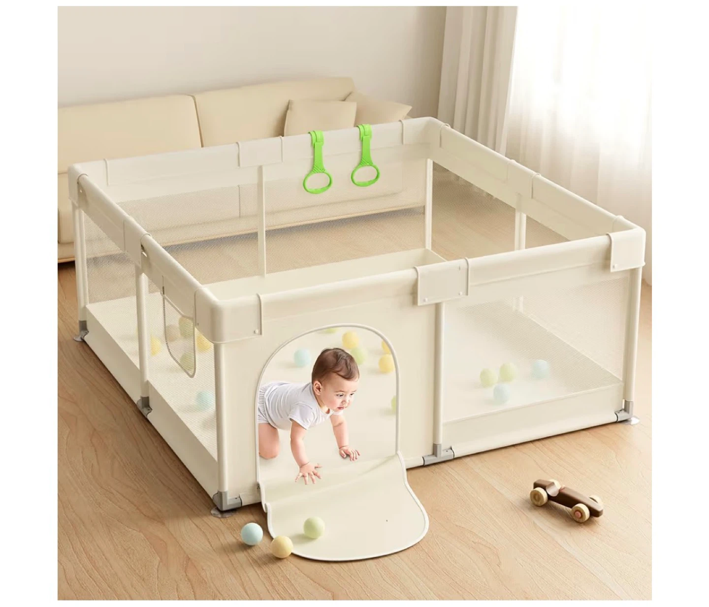 Baby Playpen with Balls and Pulling Rings - photo 2