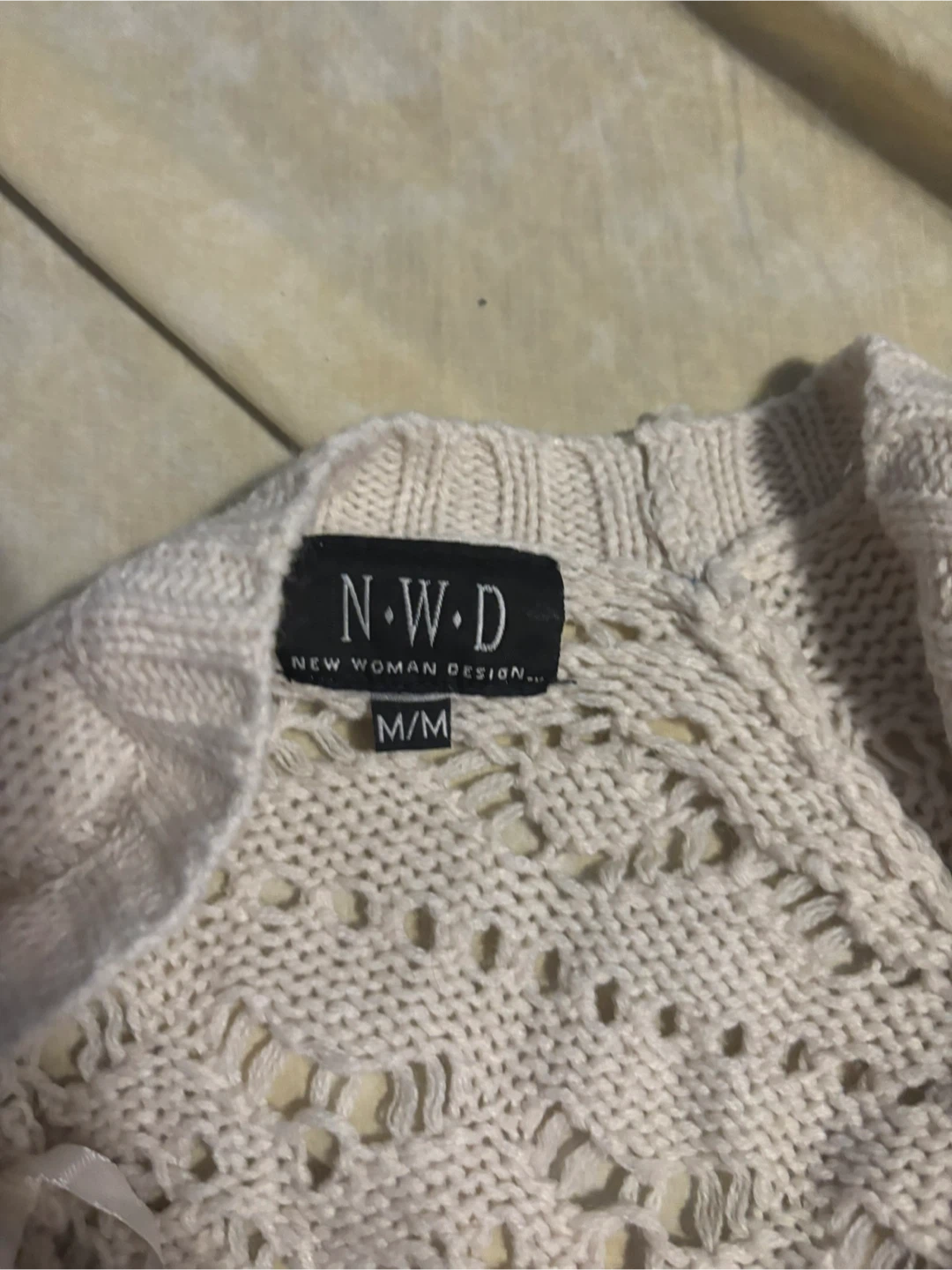 NWD New Woman Design Cream Knit Cardigan M/M - photo 2