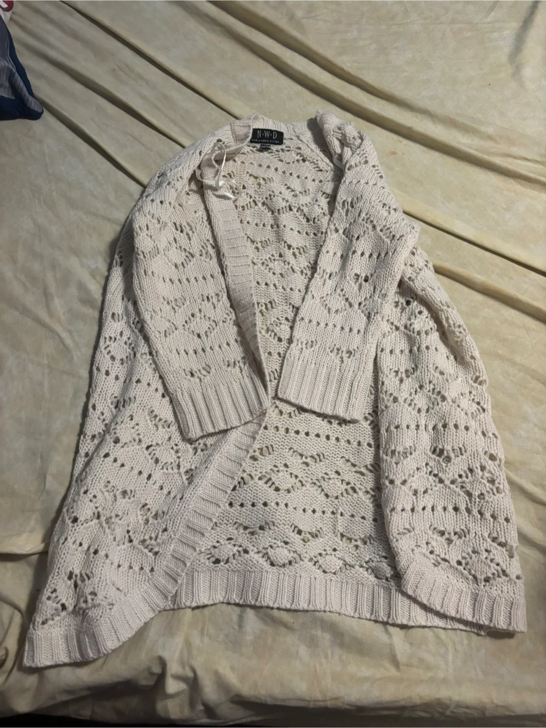 NWD New Woman Design Cream Knit Cardigan M/M
