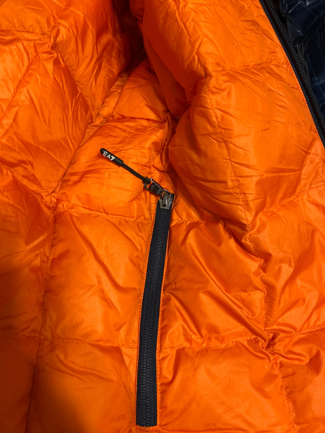 Emporio Armani EA7 Puffer Jacket - Blue/Orange - photo 5