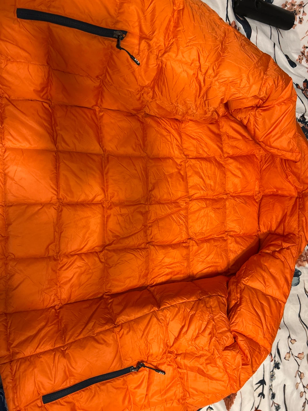 Emporio Armani EA7 Puffer Jacket - Blue/Orange