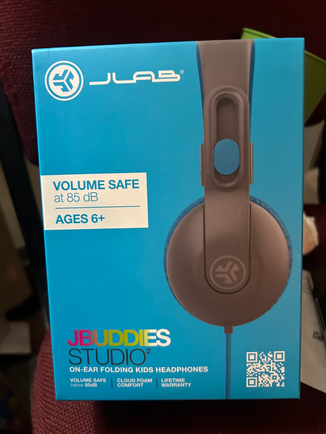 JLab JBuddies Studio 2 On-Ear Folding Kids Headphones - Blue