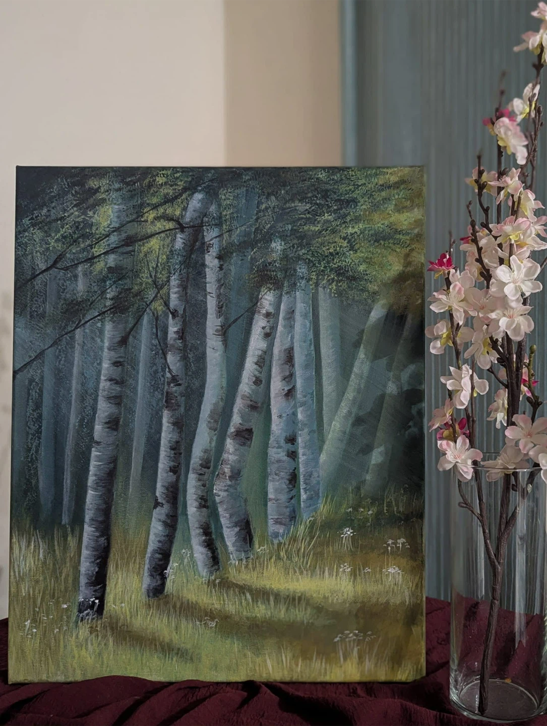 Birch Tree Forest Landscape Painting
