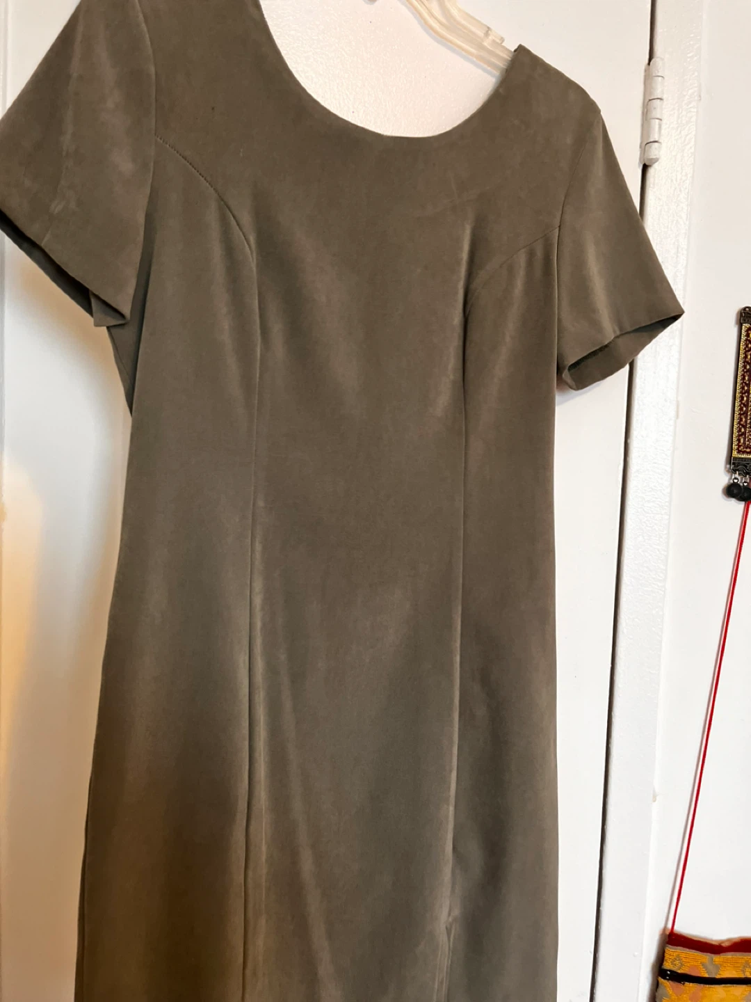Reitmans Olive Green Short Sleeve Dress - Size 5 - photo 2