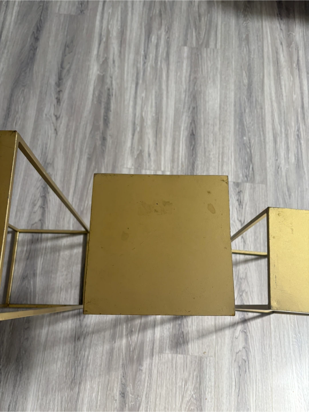 Gold metal stands set of 3 for outdoor - photo 3