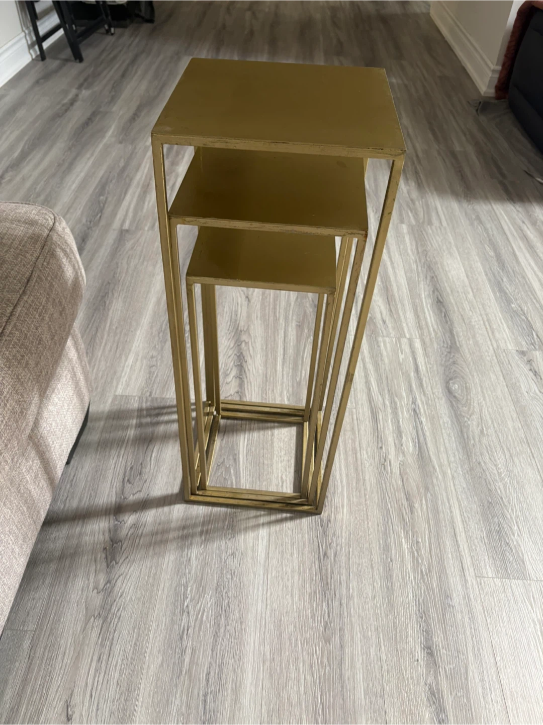 Gold metal stands set of 3 for outdoor - photo 5
