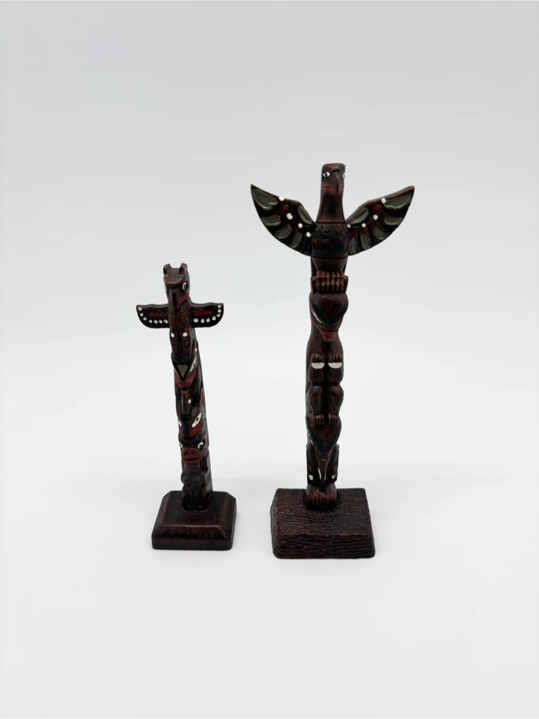 BOMA Carved Wood Totem Poles