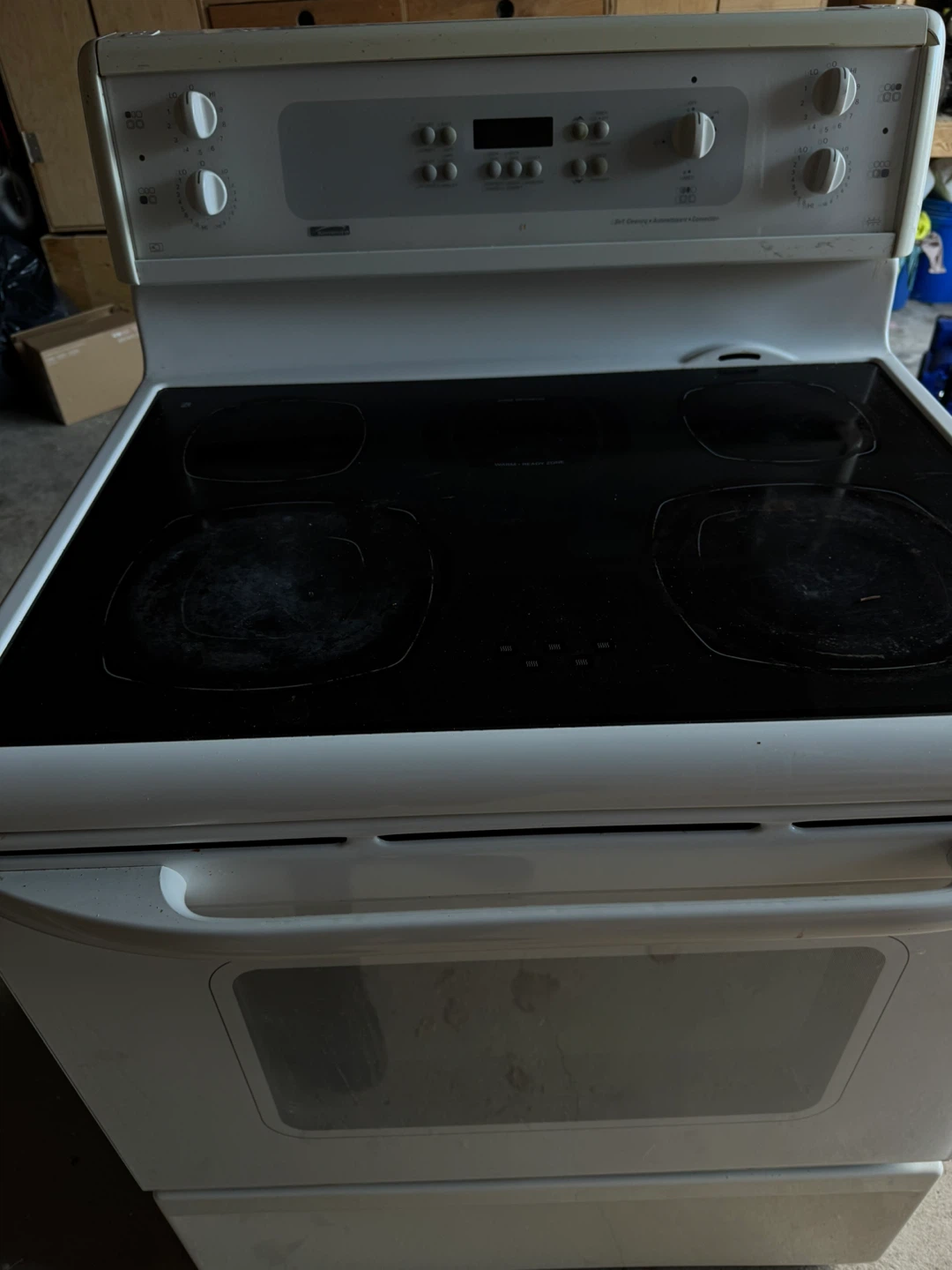 White Electric Stove with Oven