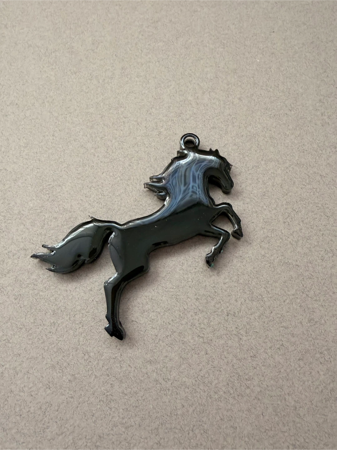 Handmade Resin Mustang Charm • 2” × 4.5” - photo 2