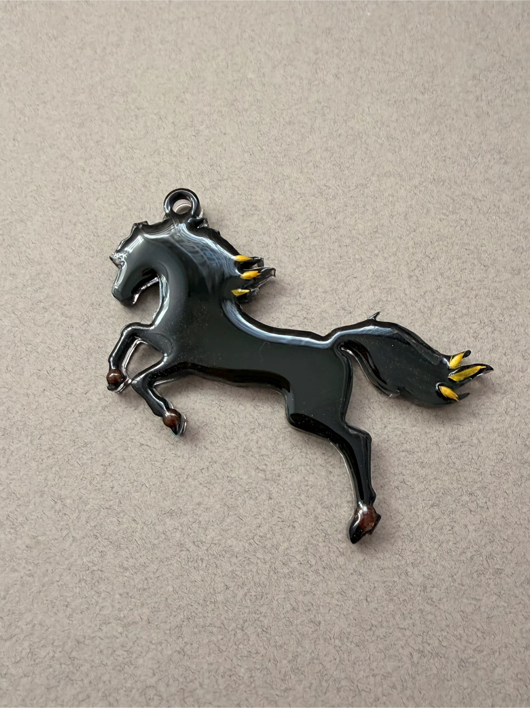 Handmade Resin Mustang Charm • 2” × 4.5” - photo 3