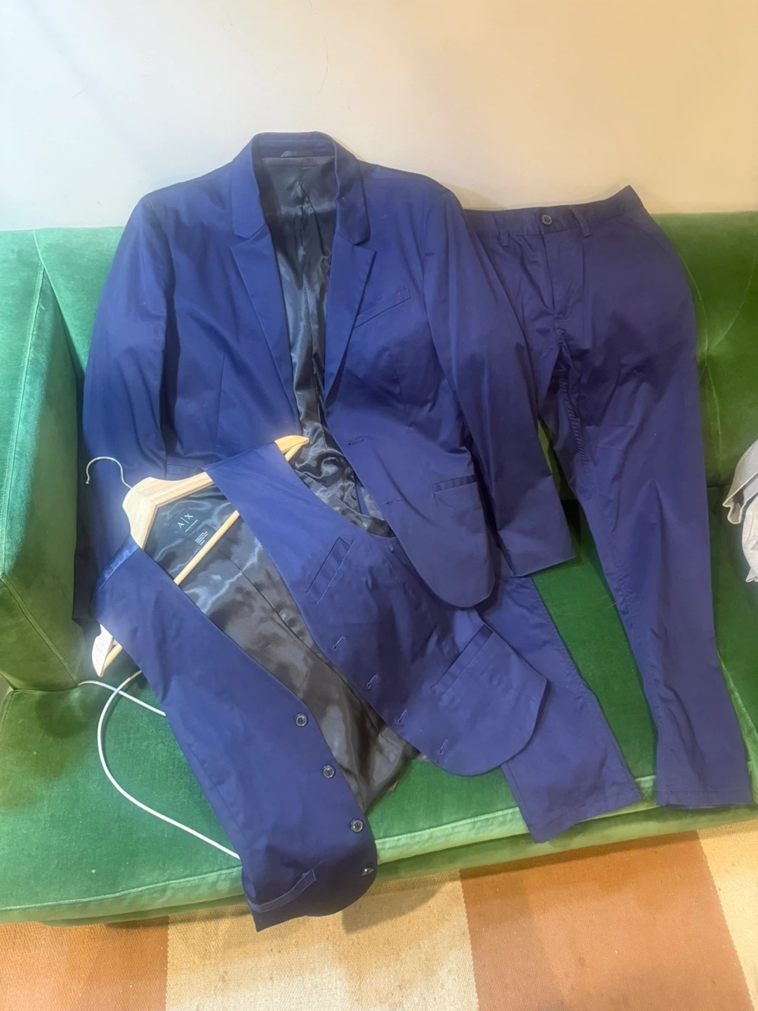 A|X Purple/Navy 3-Piece Suit