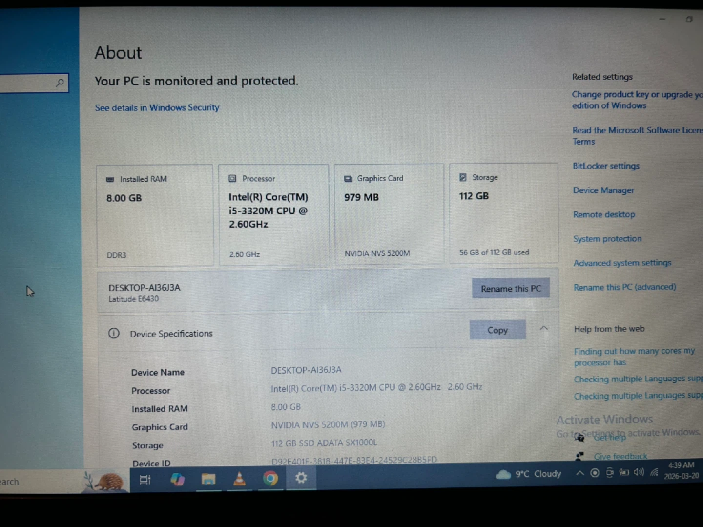 Dell Latitude E6430 Laptop New battery i5 120g ssd 8g ram DvDr - photo 4