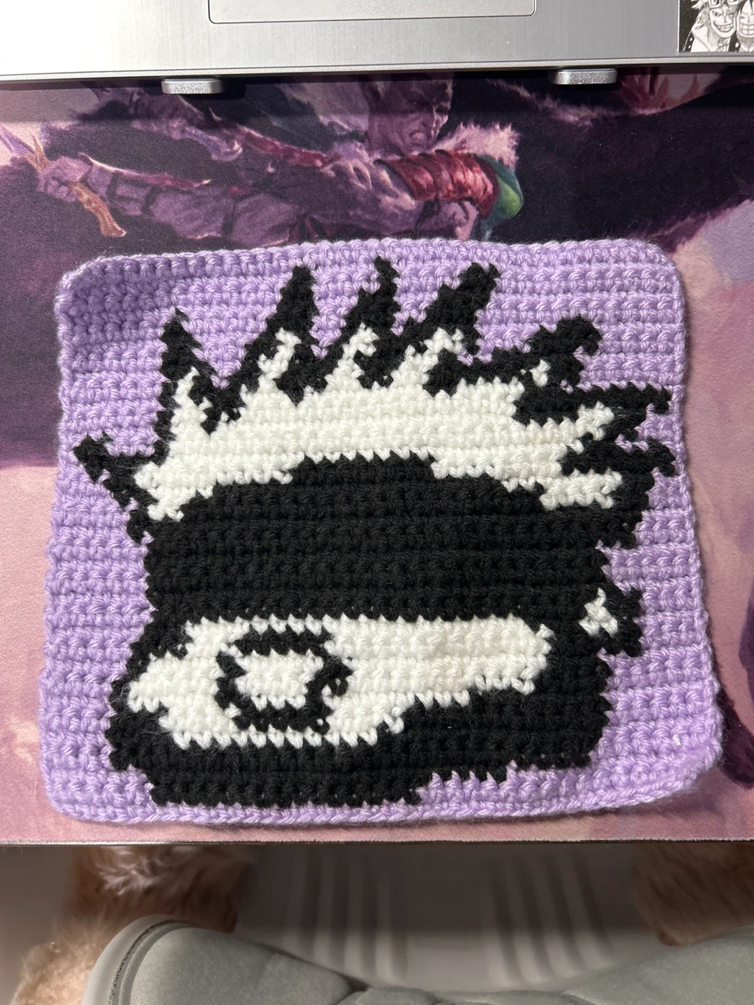 Handmade Gojo Satoru Crochet Tapestry