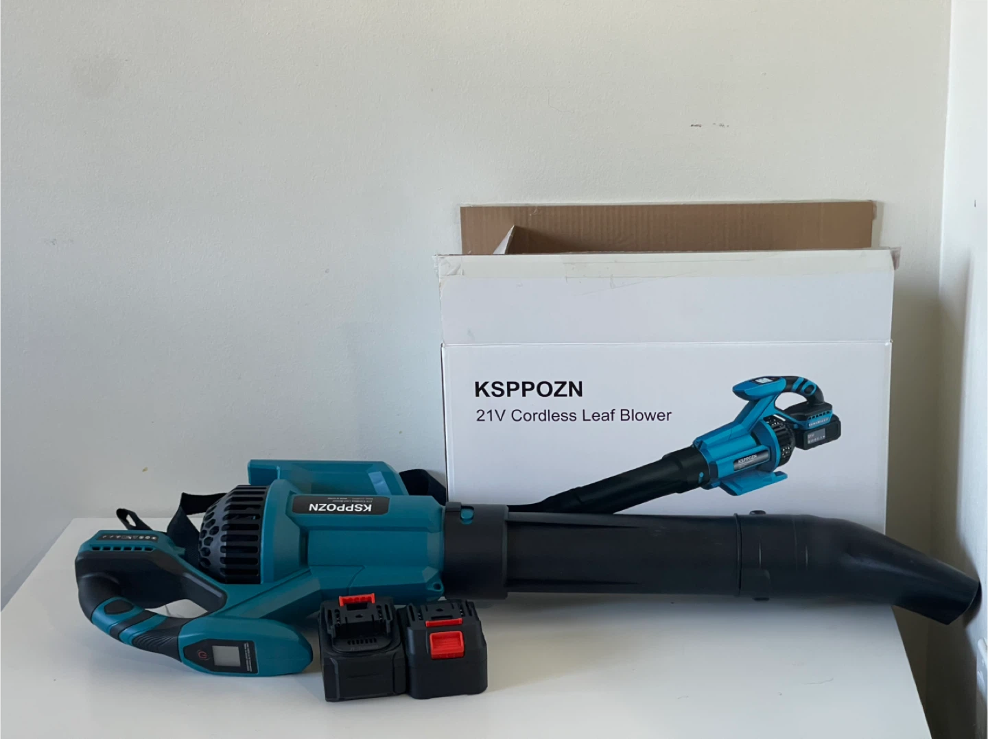 KSPPOZN 21V Cordless Leaf Blower with 2 Batteries - photo 3