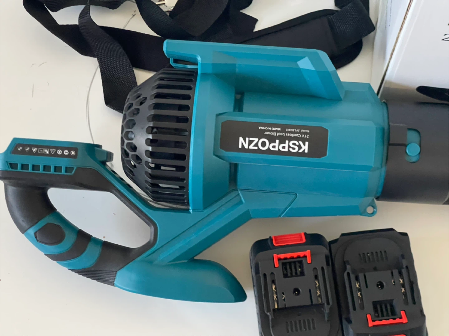 KSPPOZN 21V Cordless Leaf Blower with 2 Batteries - photo 2