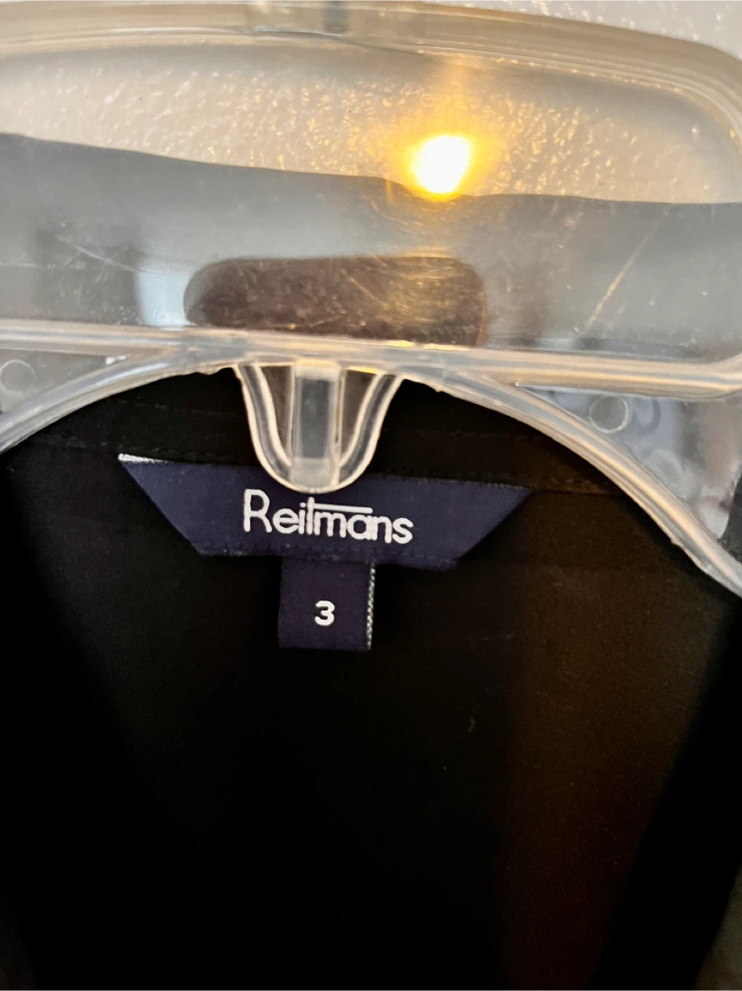 Reitmans Black buttoned shirt size 3 Small - photo 3