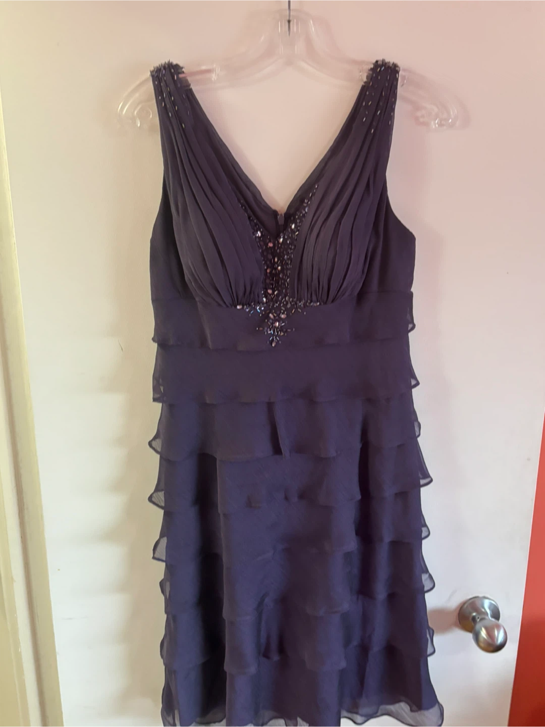 EXPO New York Beaded Ruffle Dress Size 6