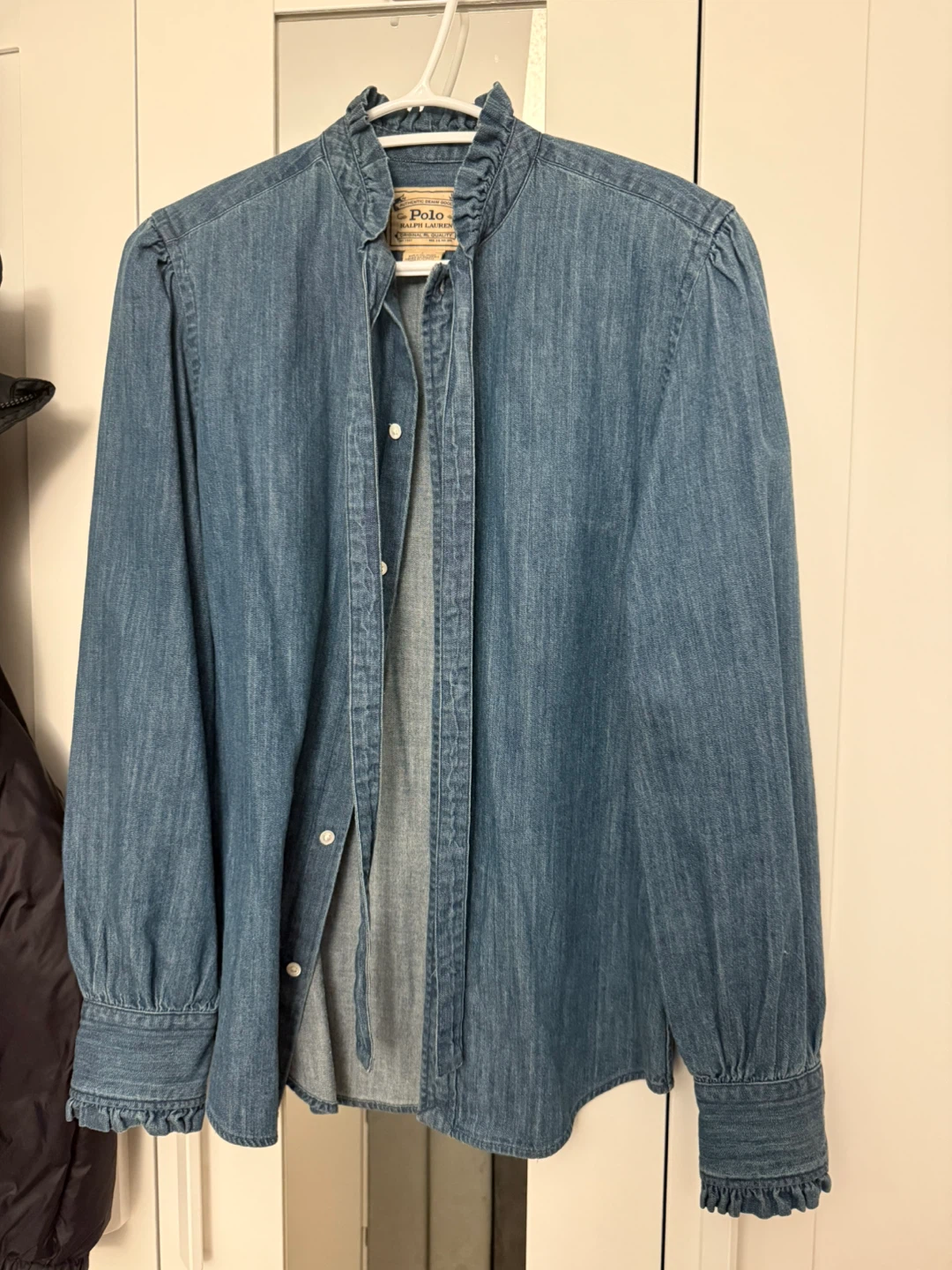 Polo Ralph Lauren Denim Ruffle Collar Shirt - photo 4