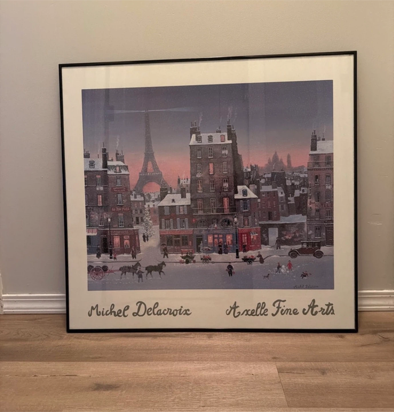 Michel Delacroix "Parisian Winter" Art Print - Framed
