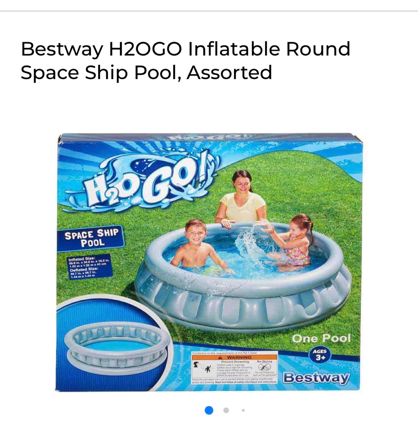 Bestway H2OGO Inflatable Space Ship Pool - photo 3