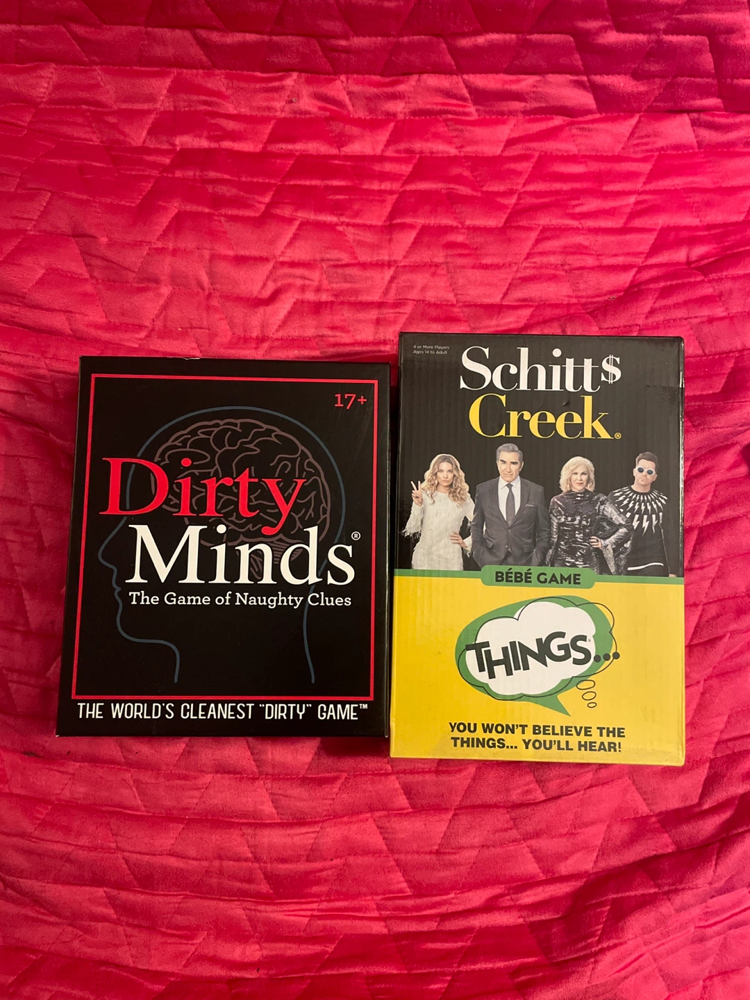 Dirty Minds and Schitt's Creek Party Games