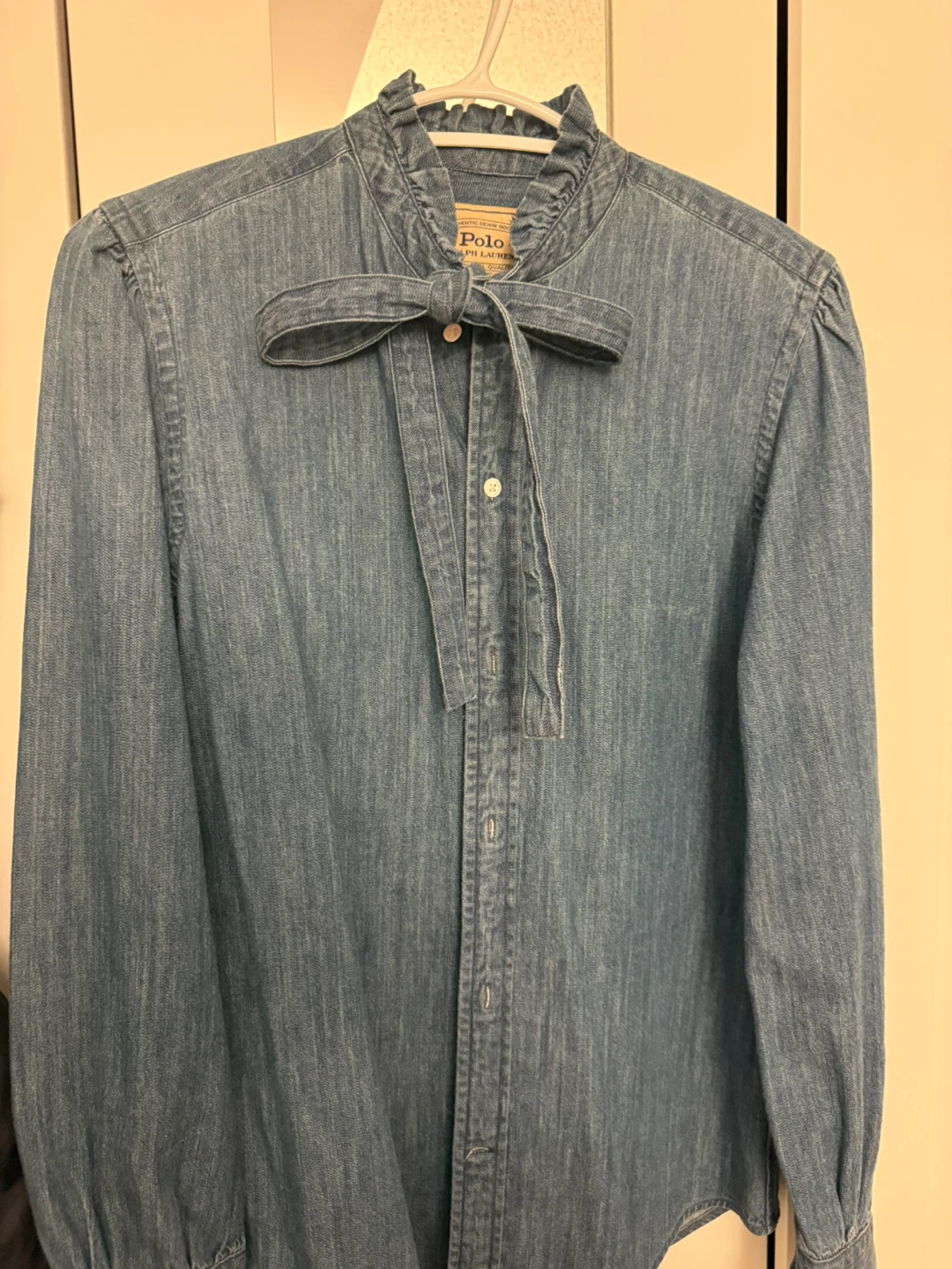 Polo Ralph Lauren Denim Ruffle Collar Shirt - photo 5