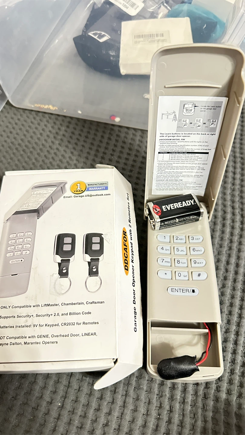DDCAPOR Garage Door Opener Wireless Keypad - photo 2