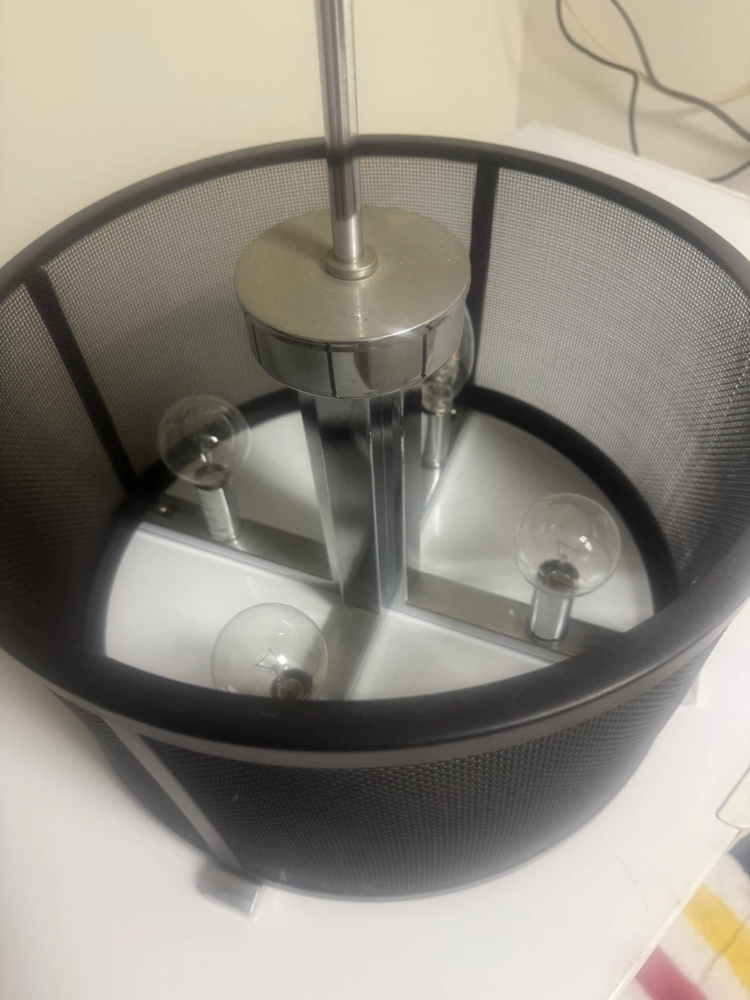 Metal Mesh Drum Pendant Light Fixture - photo 4