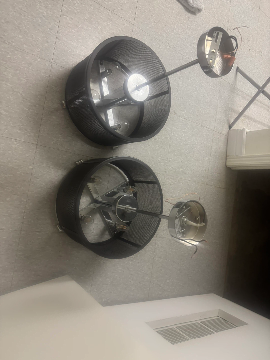 Metal Mesh Drum Pendant Light Fixture - photo 3
