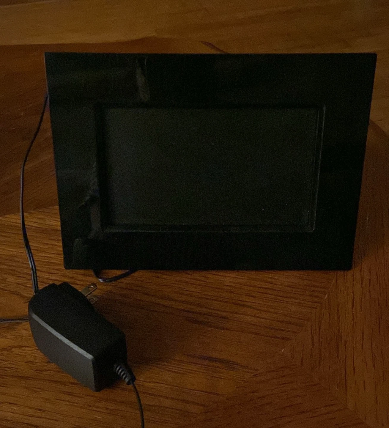 Black Digital Photo Frame with Power Adapter