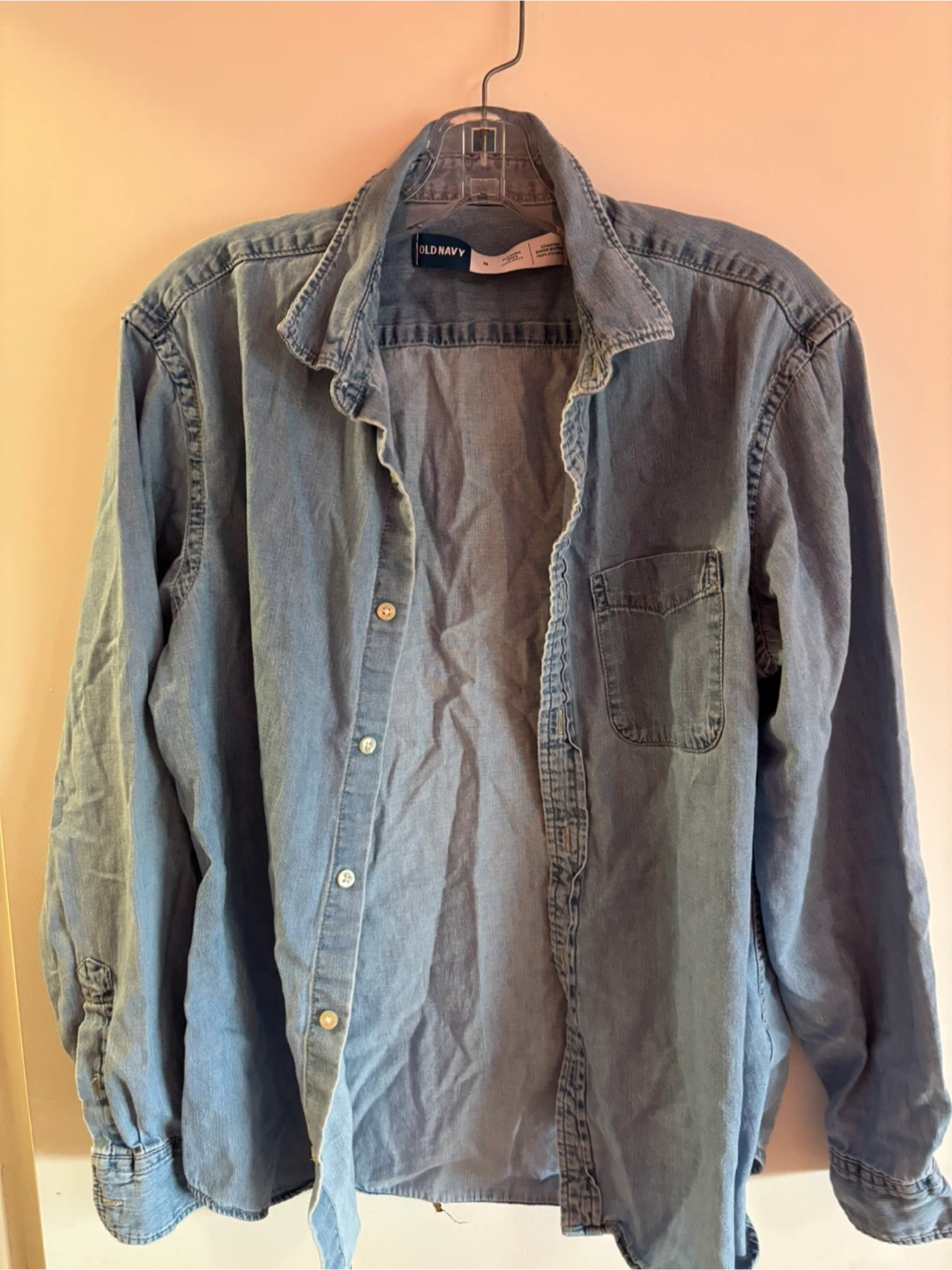Old Navy Blue Denim Shirt - Medium