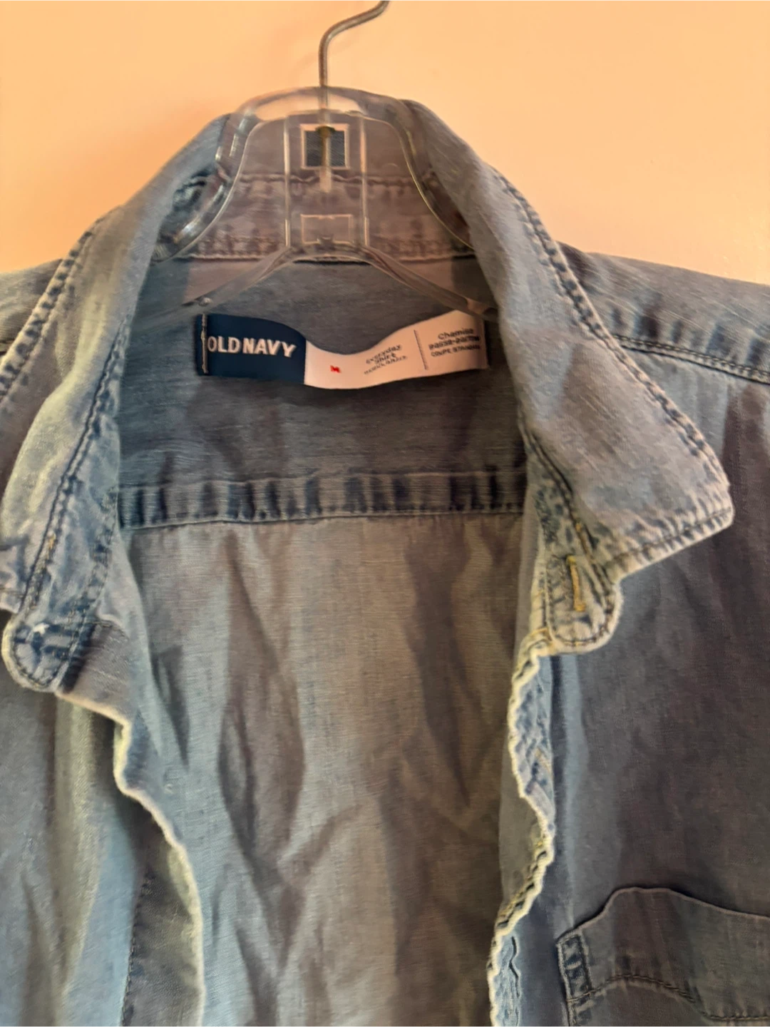 Old Navy Blue Denim Shirt - Medium - photo 2