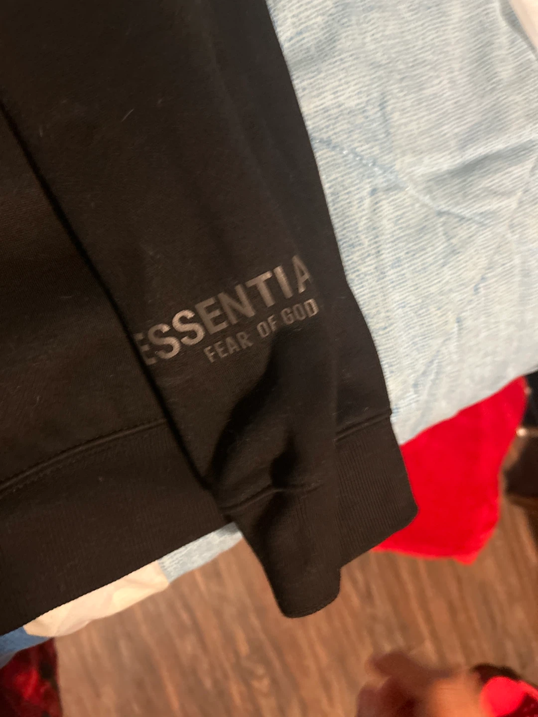 Fear of God Essentials Black Hoodie - photo 3