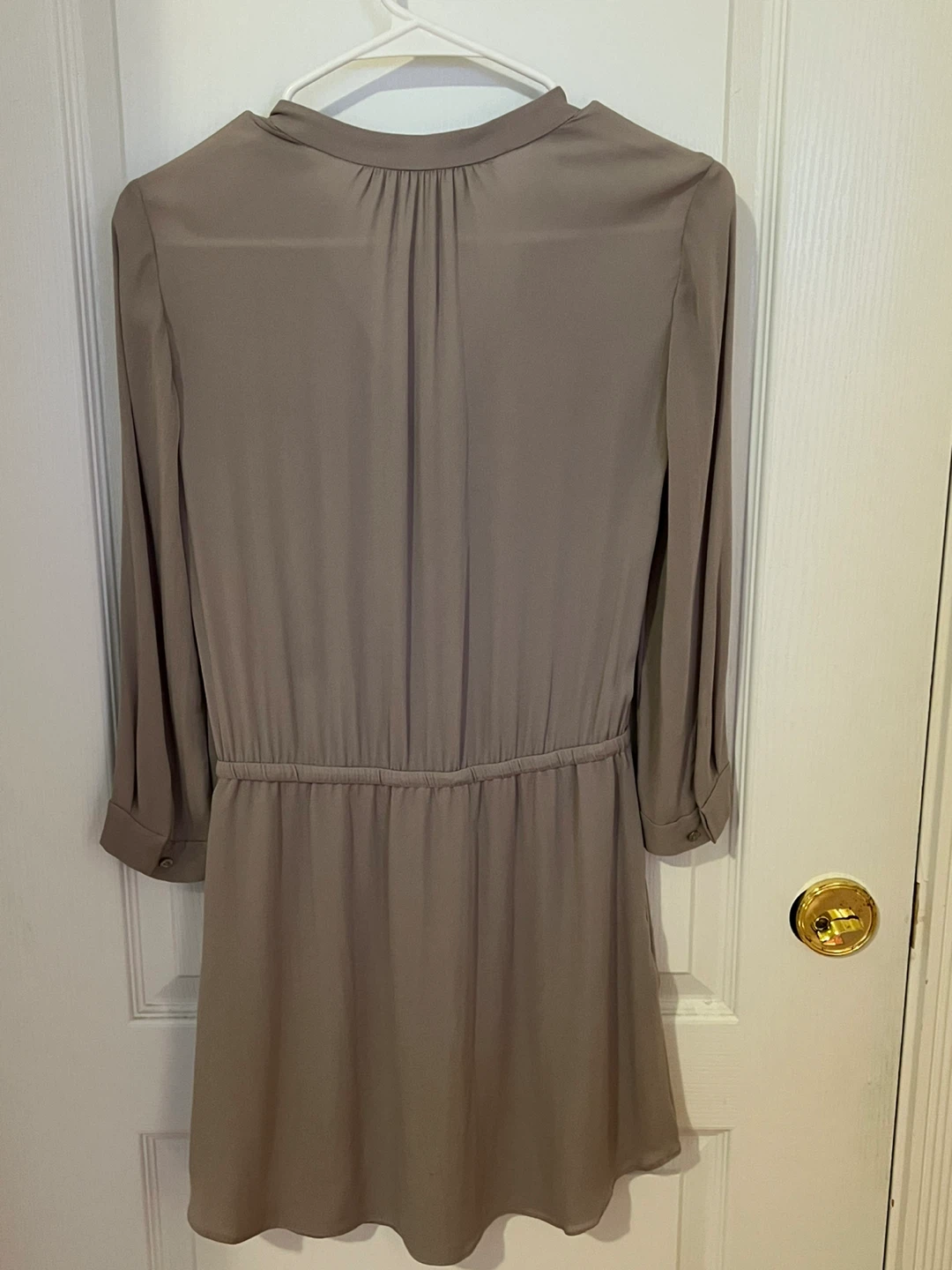 BABATON Taupe Draped V-Neck Shirtdress - photo 2