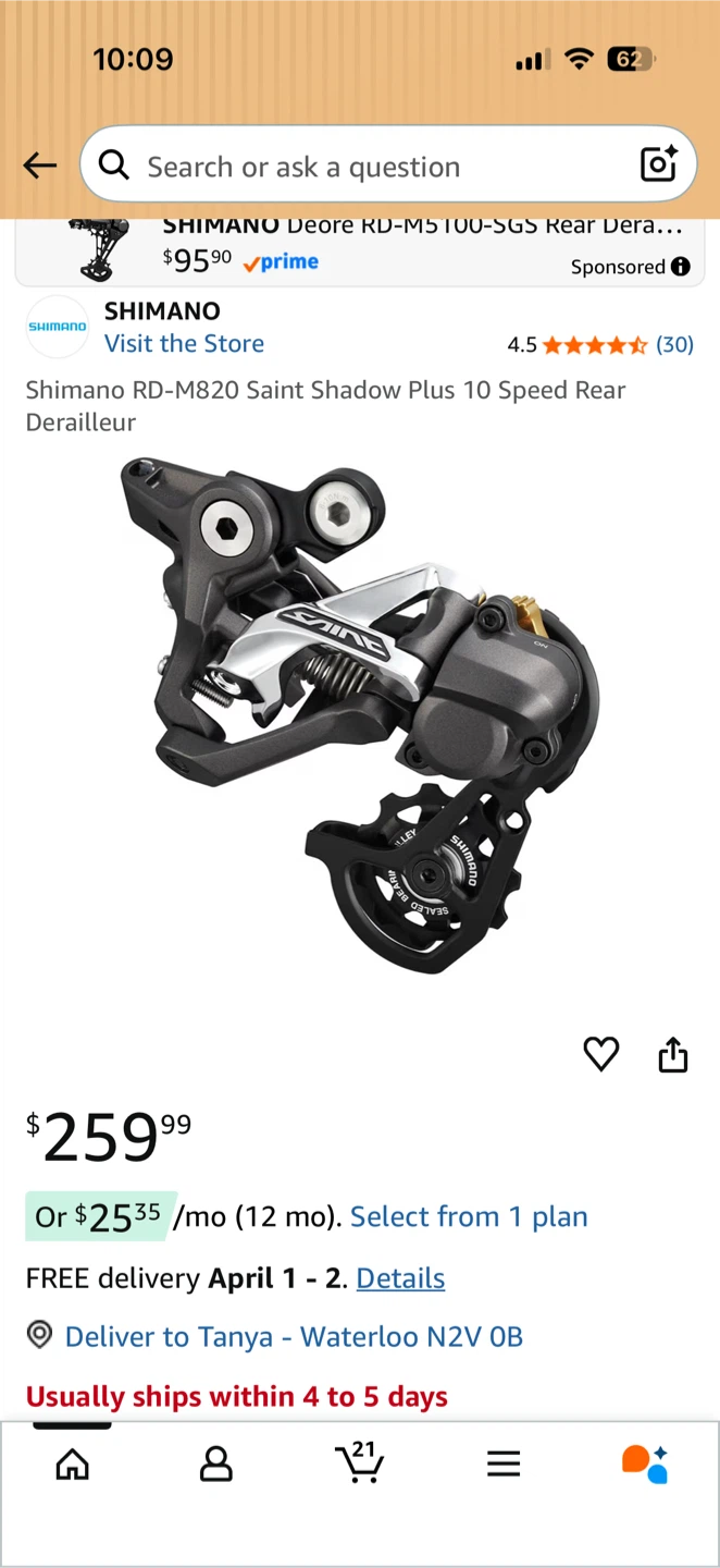 Shimano RD-M820 Saint Shadow Plus Rear Derailleur - photo 3
