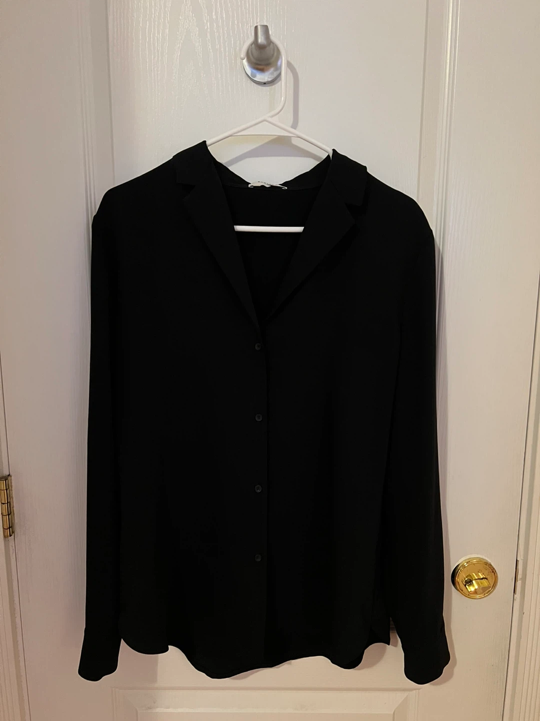 Black Long-Sleeve Blouse