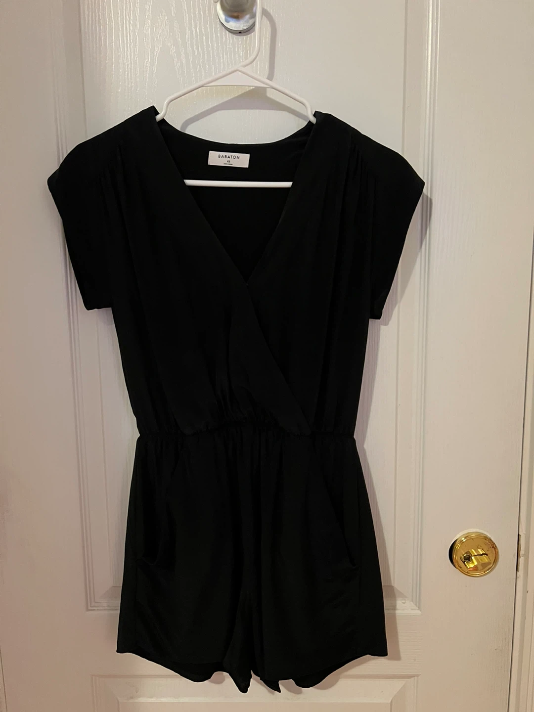 Babaton Black V-Neck Romper