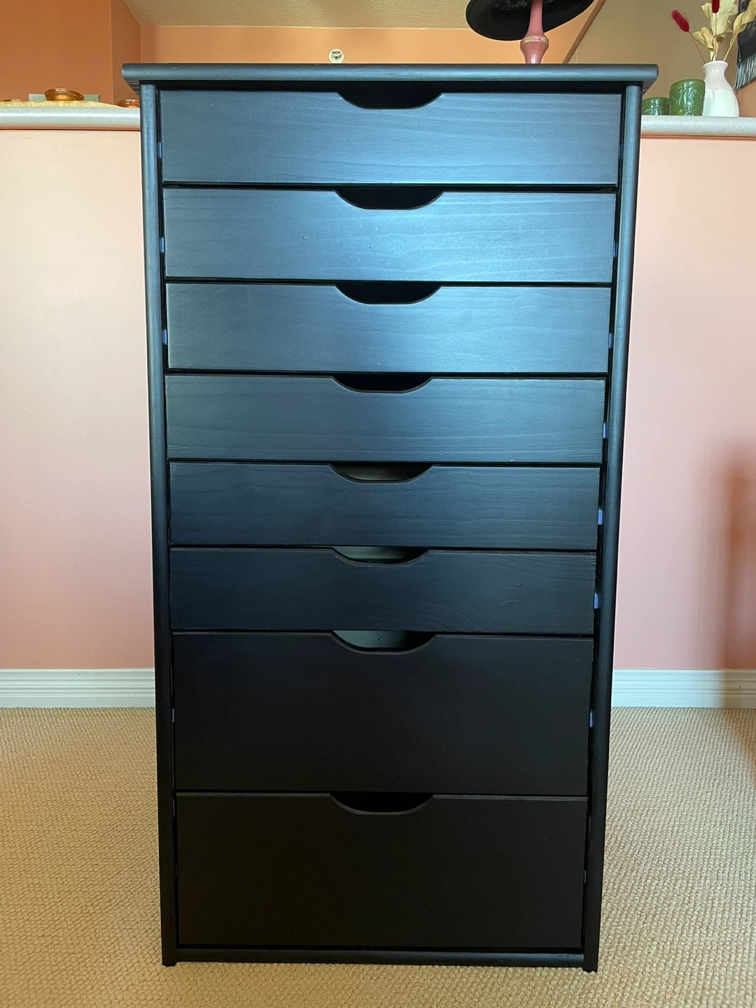 Black 7-Drawer Storage Unit