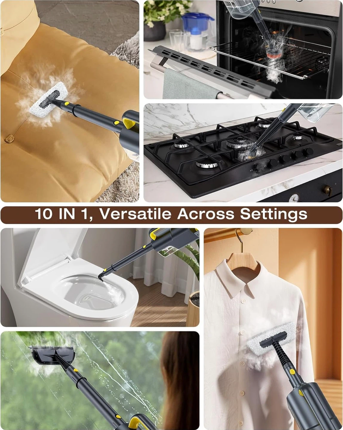LABIGO 10-in-1 Portable Handheld Steamer Mop - 350ml Tank - photo 4