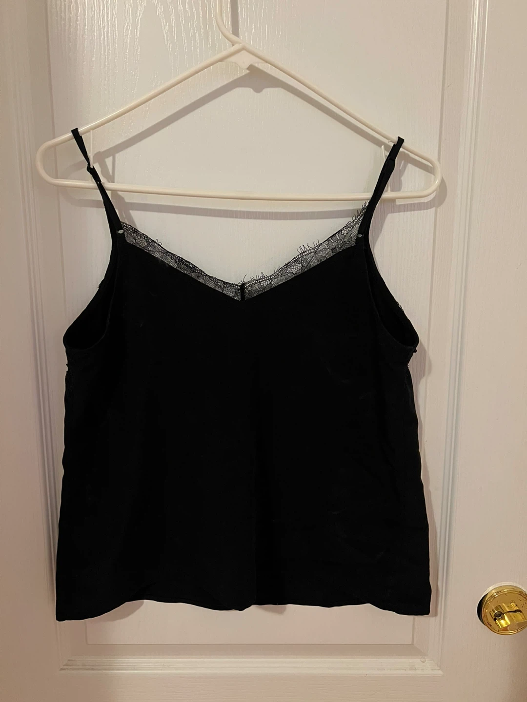 Black Lace Trim Cami Tank Top - photo 2